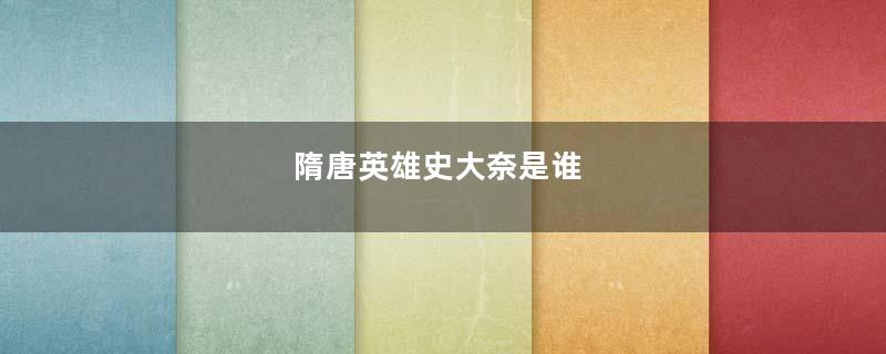 隋唐英雄史大奈是谁