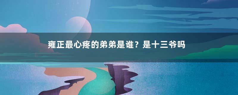 雍正最心疼的弟弟是谁？是十三爷吗