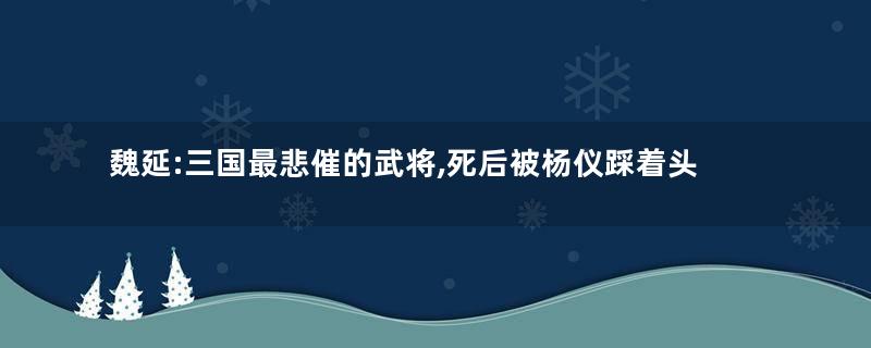 魏延:三国最悲催的武将,死后被杨仪踩着头骂